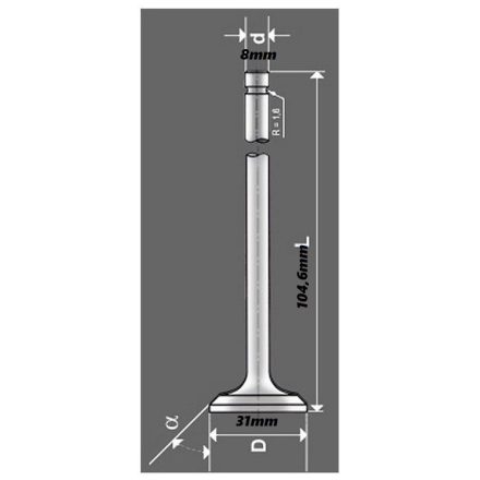 szelep kip.1.6D 1 ékes 068109611H