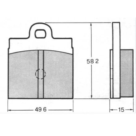 fékbetét T1 1 fül kocka 111698151A