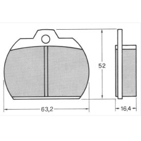 fékbetét T1 1 fül stadion RE 111698151B