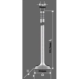 szelep szív. 33mm  s/4 113109601D