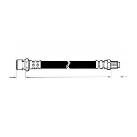 fékcső T1 Első 43cm 181-es 01264