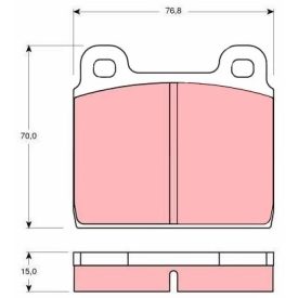 fékbetét T2 -73 TRW 20 011 15.2
