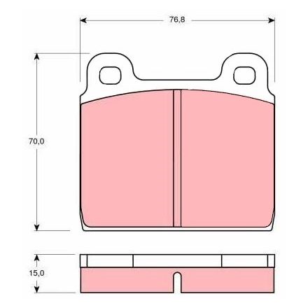 fékbetét T2 -73 TRW 20 011 15.2