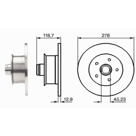 féktárcsa T2 79-85 251407617A