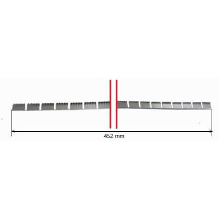kárpit lesz. fogazás 452mm 02908