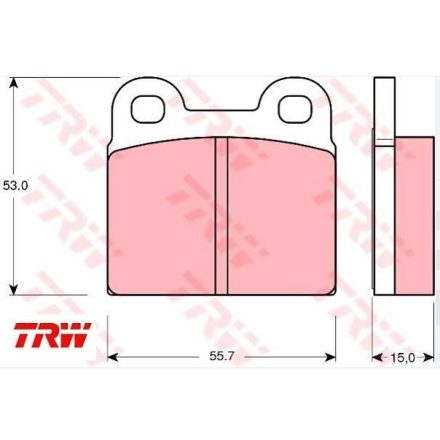 fékbetét T1 2 fül kocka TRW 311698151B