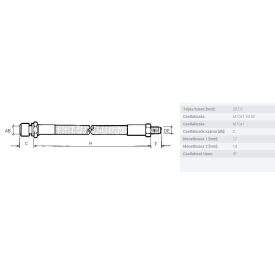 fékcső T2 hátsó bal 68- 21265