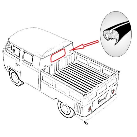 ablakgumi T2 hátsó -65 Pickup 27408